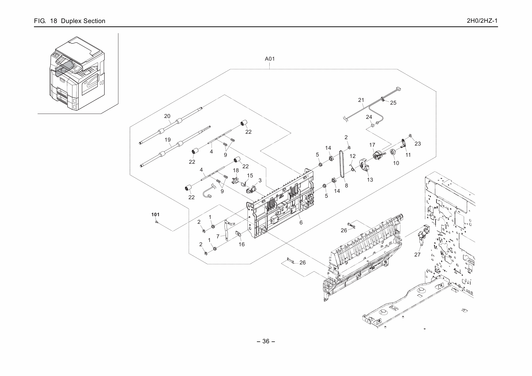 KYOCERA Copier KM-2560 3060 Parts Manual-5